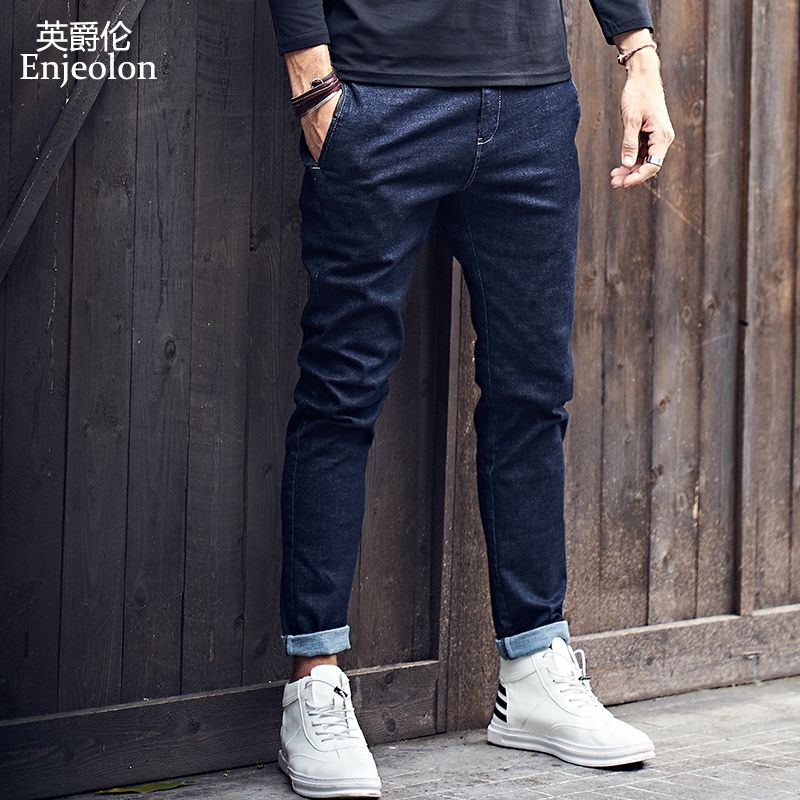 Compra ENJEOLON 2020 NUEVO MENS JEANS MARCA JEAN BLACK JEANS HOMBRE MODA  MANERA PANTALONES LARGOS MENS DENIM JEANS PANTALONES PANTALONES ROPA TALLER  KZ6141 CX200701 Barato | Entrega Rápida Y Calidad | Es.Dhgate