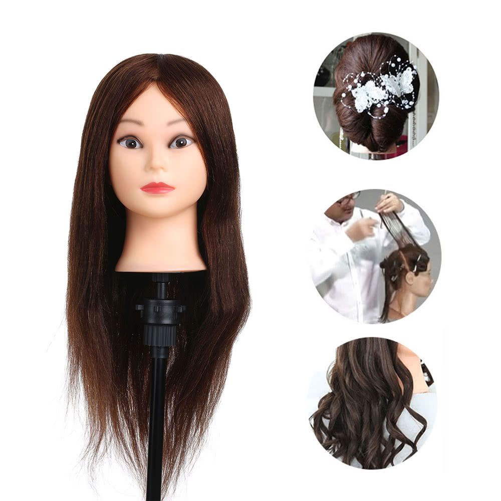 2020 100 Real Human Hair Styling Mannequin Heads Hairstyle