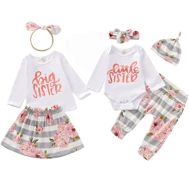 matching baby girl and big girl clothes