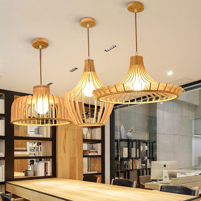 Grosshandel Nordic Holz Beleuchtungskorper Dinning Raum Lampe Moderne Kurz Bar Hangende Pendelleuchte Von Lightfixture 96 77 Auf De Dhgate Com 