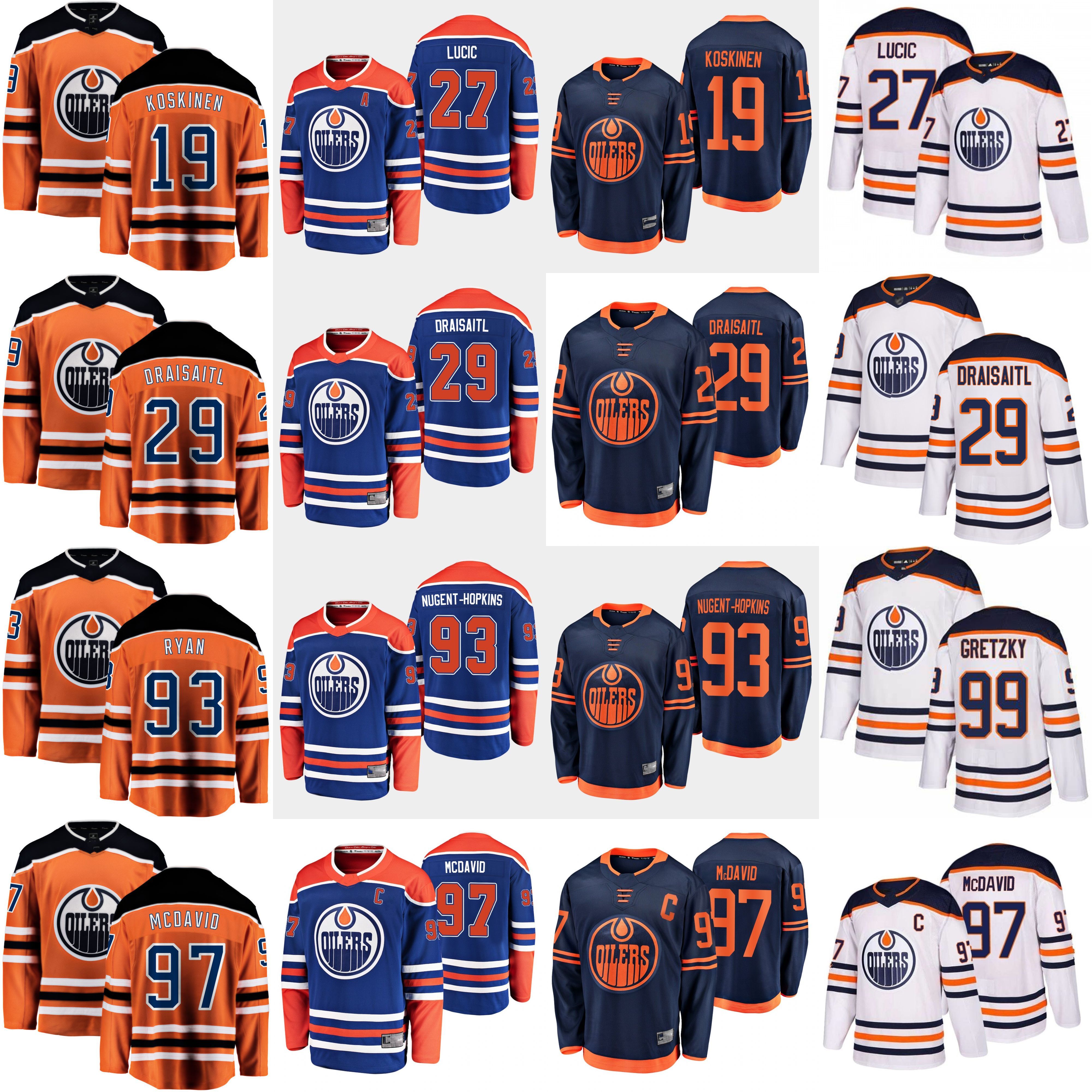 2020 Edmonton Oilers Hockey Jerseys Connor McDavid Jersey Mikko