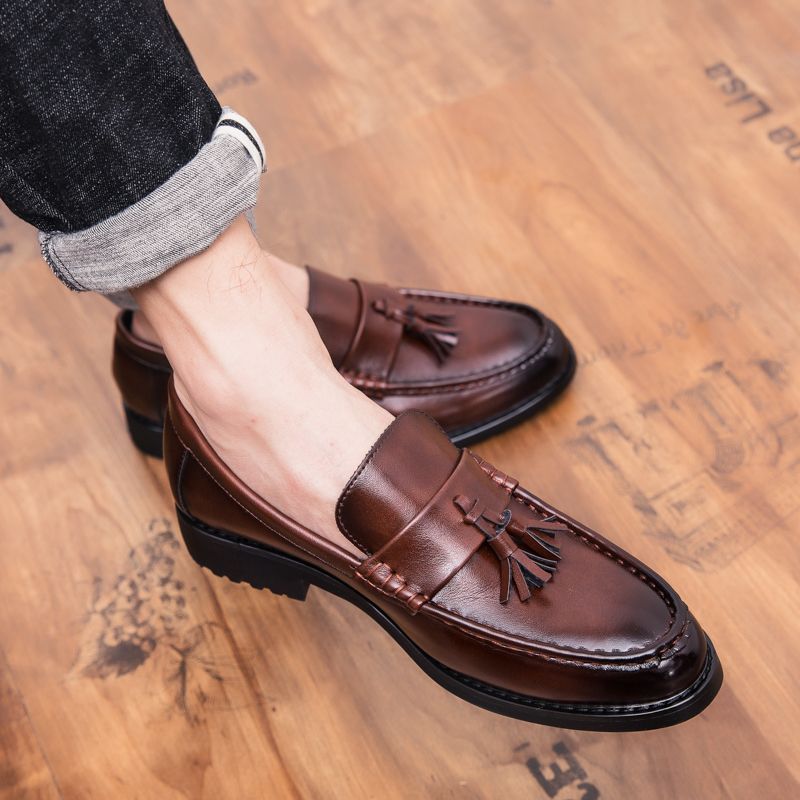 mens italian leather slip on shoes