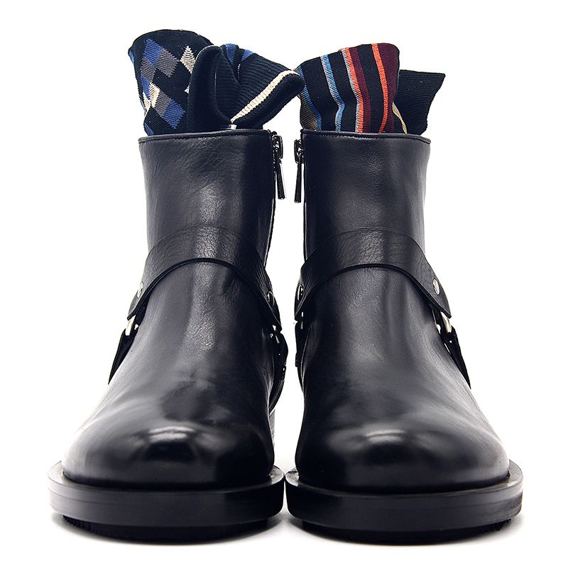 mens block heel boots