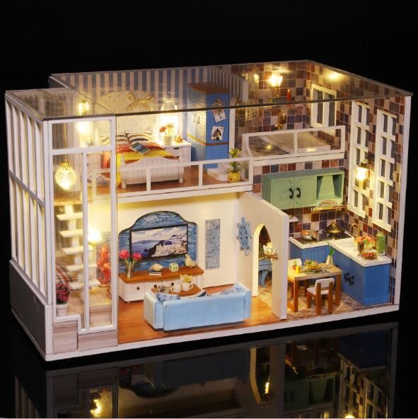 Compre Miniatura Casa De Munecas 1 24 Linda Habitacion Kits Casa