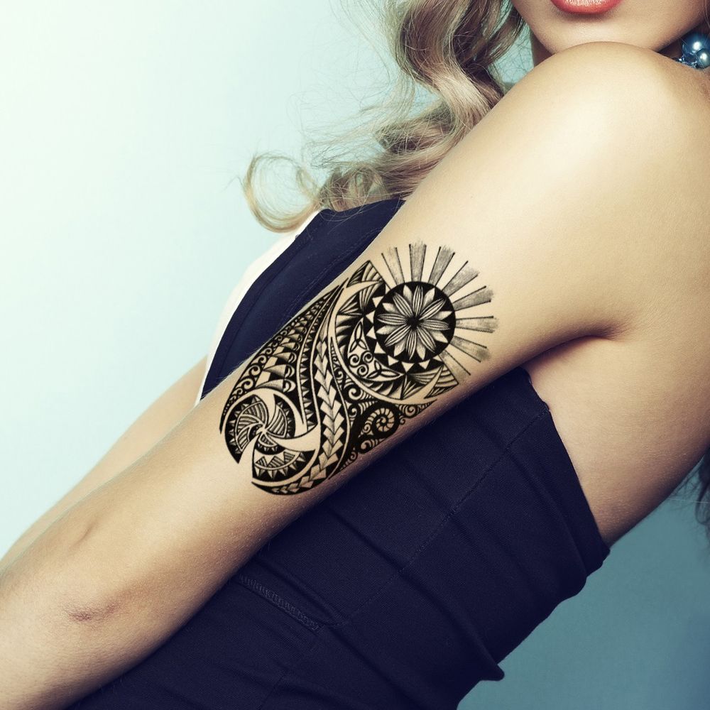 Fake Black Design Totem Tattoo Sickle Phoenix for Woman Man Cool Decal Waterproof Temporary Tattoo Sticker Fake Black Design Totem Tattoo Sickle Phoenix for Woman Man Cool Decal Waterproof Temporary Tattoo Sticker