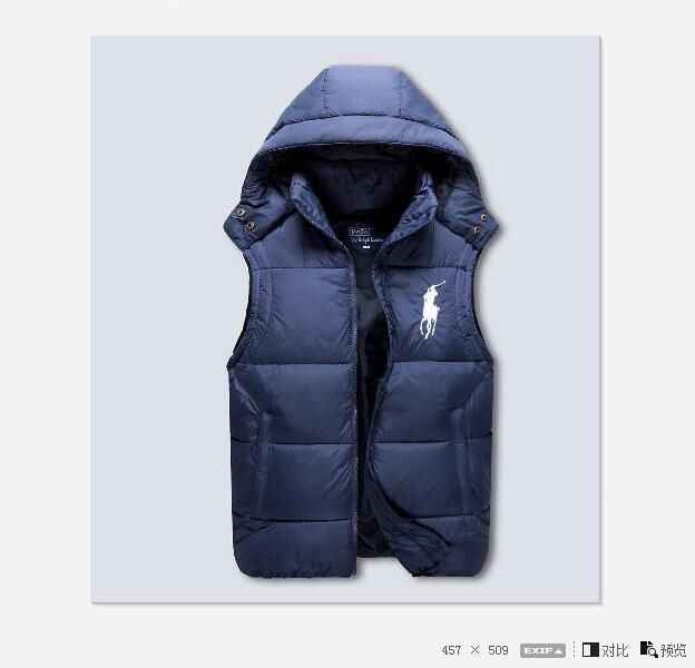 polo vest jacket with hood