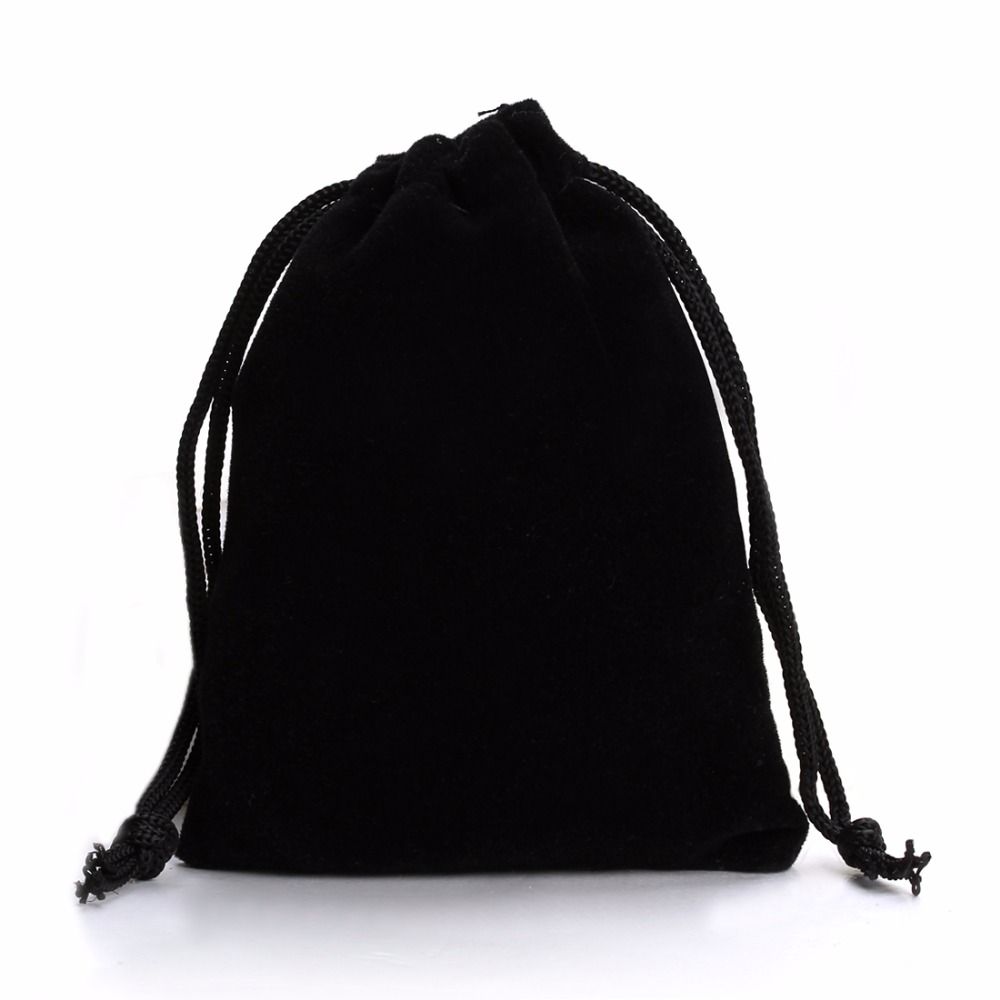 black velvet drawstring bag