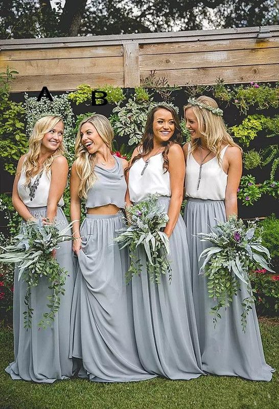 grey green bridesmaid dresses