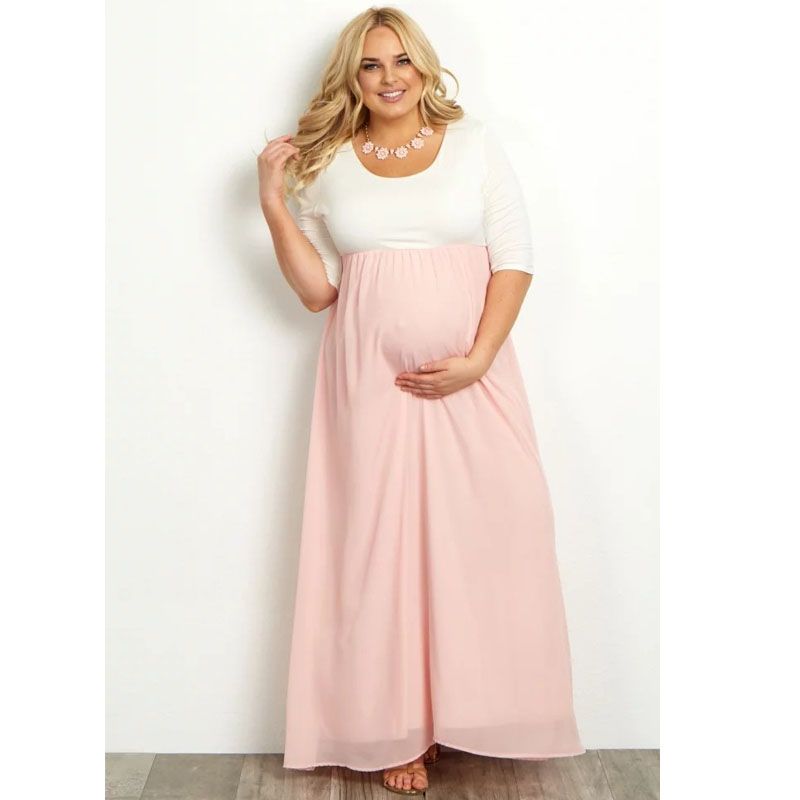 Talla Grande Vestidos Maternidad De Gasa Para Mujeres Embarazadas Ropa Larga Vestidos De Embarazo Consecutivos Vestidos Vestidos Gravidas Ropa Madre De 14,19 € | DHgate