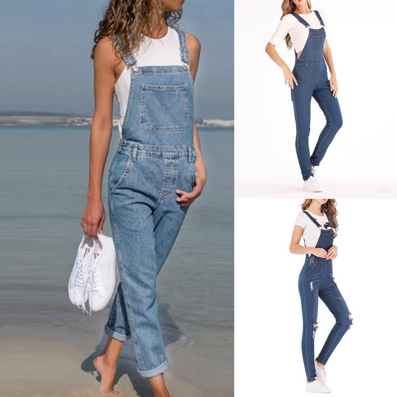 denim baggy jumpsuit