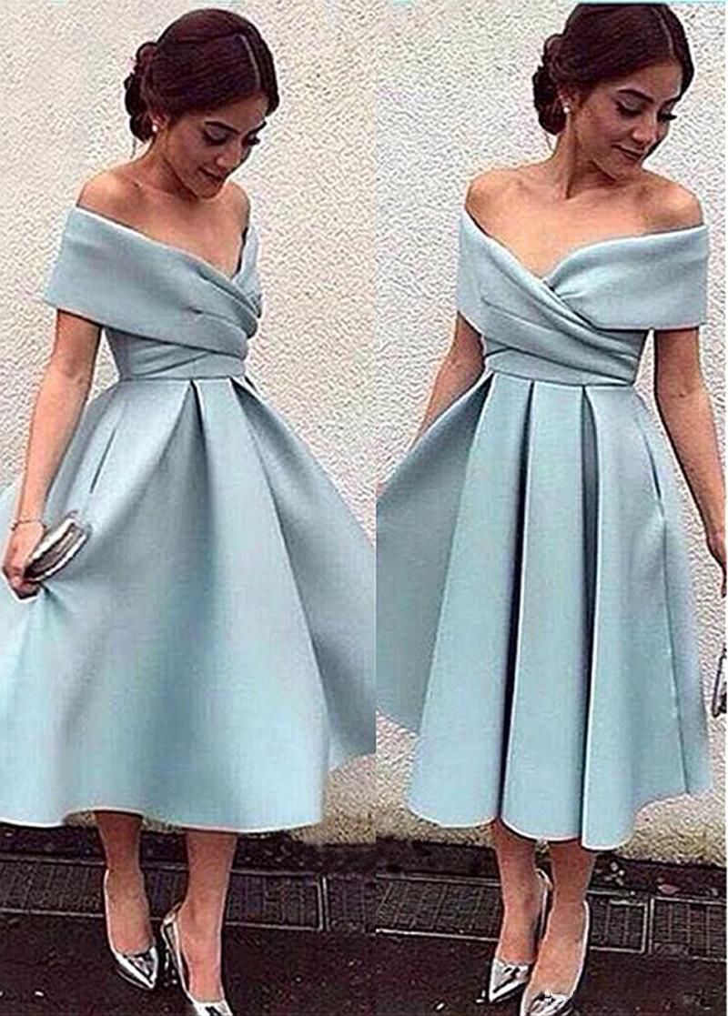 light blue formal dresses short