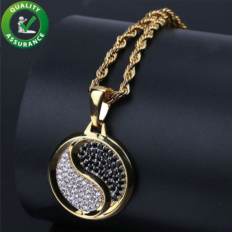 Iced Out Pendant Necklace Hip Hop Bling 