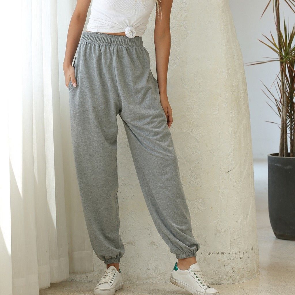 gray sweatpants baggy