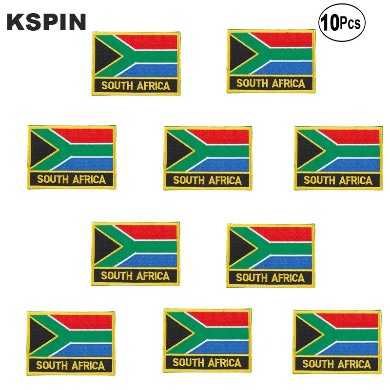 2020 South Africa Flag Embroidery Patches Iron On Saw On Transfer