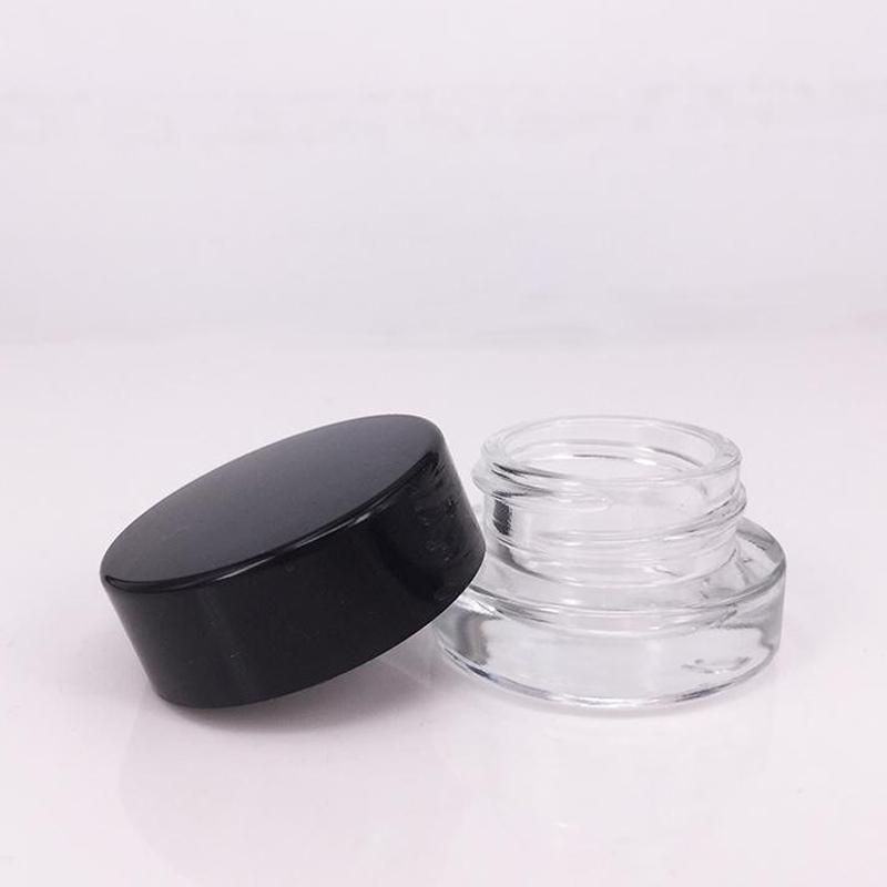 2021 Food Grade Non Stick 5ml Glass Jar Tempered Glass Container Wax