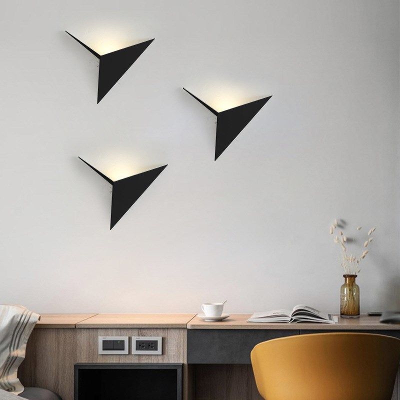 triangle led lights wall