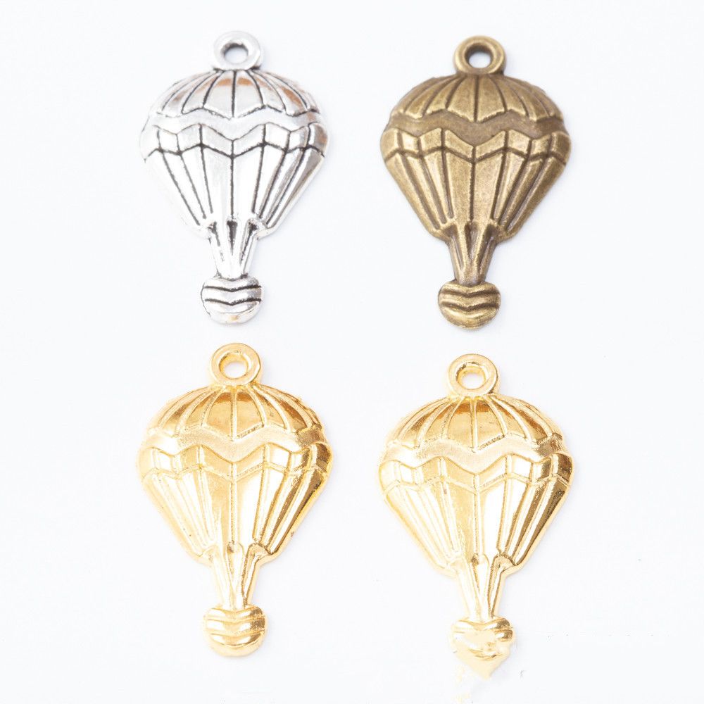 29mm Silver Yellow Plated Parachuter Pendant