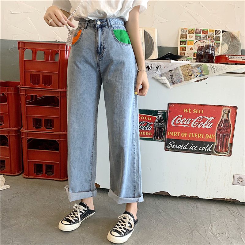 Las Adolescentes Jeans 2020 Otoño Nueva Moda Casual Azul Suelto Niños Del  Dril De Algodón Pantalones Pantalones De Los Niños De La Escuela 6 8 10 12  Años comprar en línea /