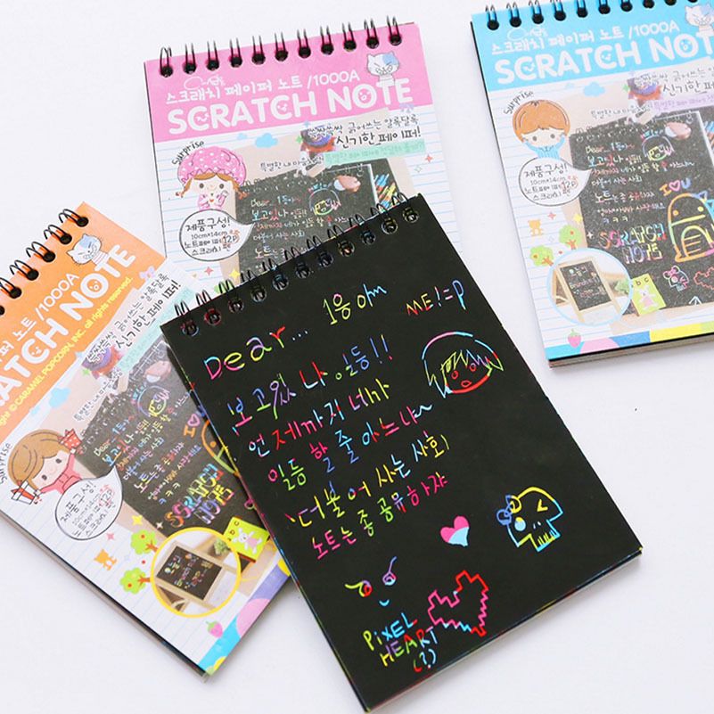 الرسم السحري كتاب Diy ورقة اللوحة كشط دفتر أسود كرتون هدية للأطفال القرطاسية اللوازم المدرسية 2020 من Jmqj88 13 34ر س موبايل Dhgate