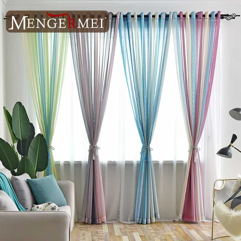 kupit optom mengermei krasochnye raduga zanaves dlya gostinoj stolovaya prostoj tyul shtory dlya spalni sovremennyj nomer shtory otqygw home v kategorii