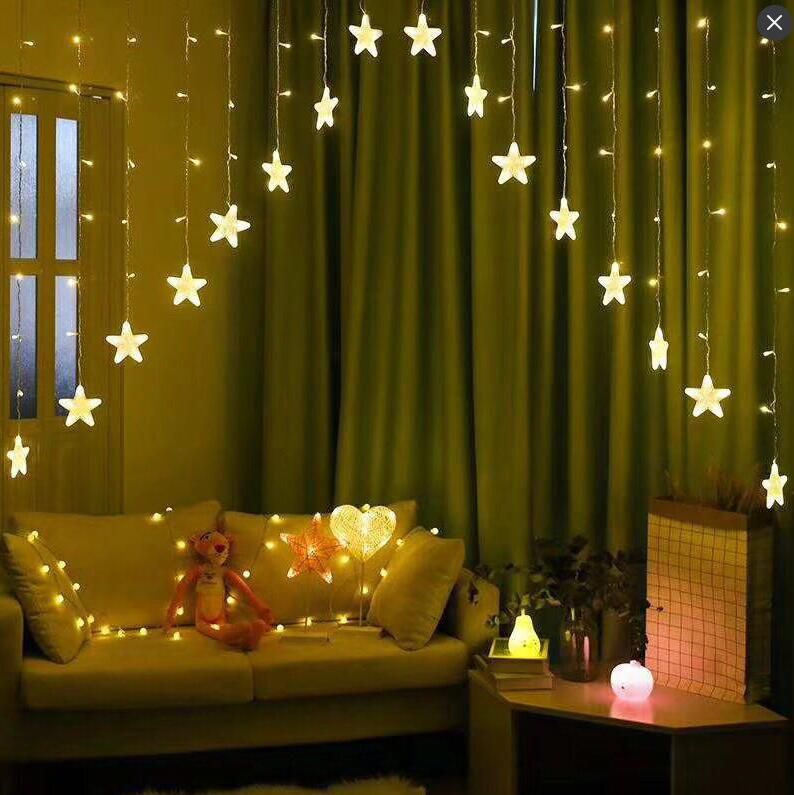 Star Light Bed Curtains 3m Led Light Strings Decoration Holiday
