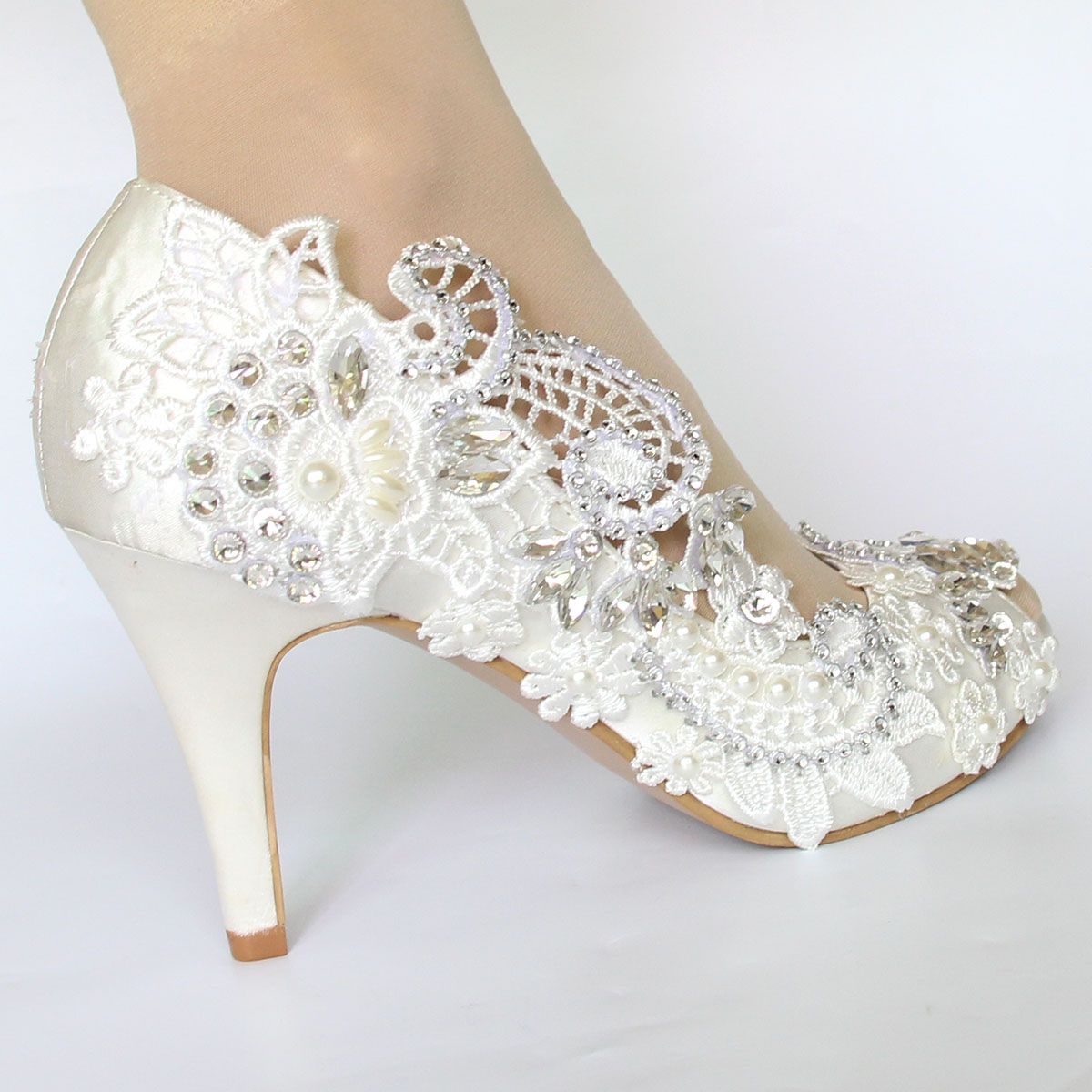 large size bridal shoes