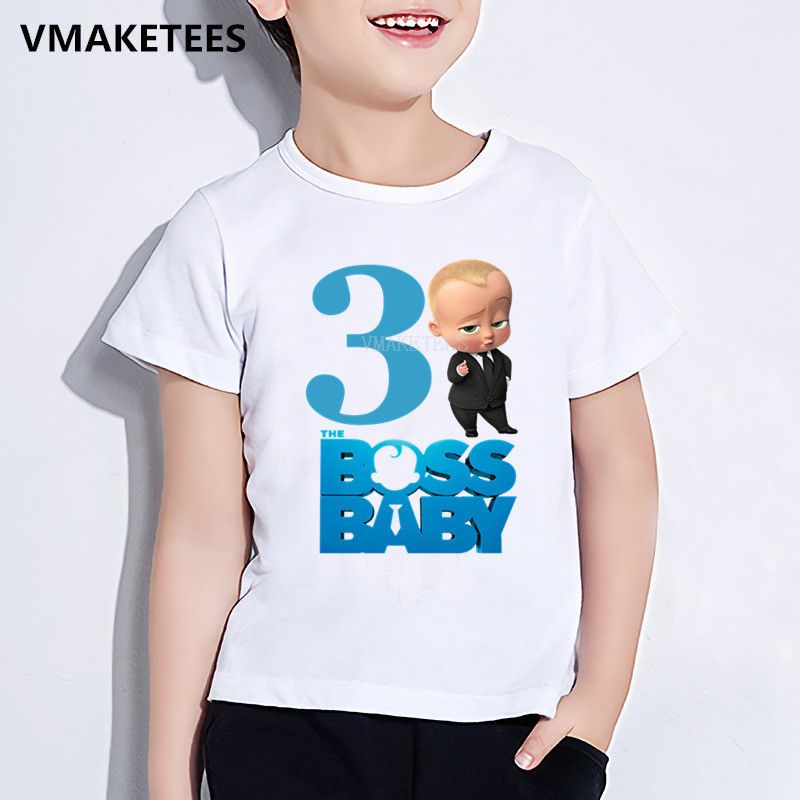 Kids Happy Birthday Gift Girls & Boys Tshirt Children The Boss Baby Number 1-9 Print Kids Happy Birthday Gift Girls & Boys Tshirt Children The Boss Baby Number 1-9 Print