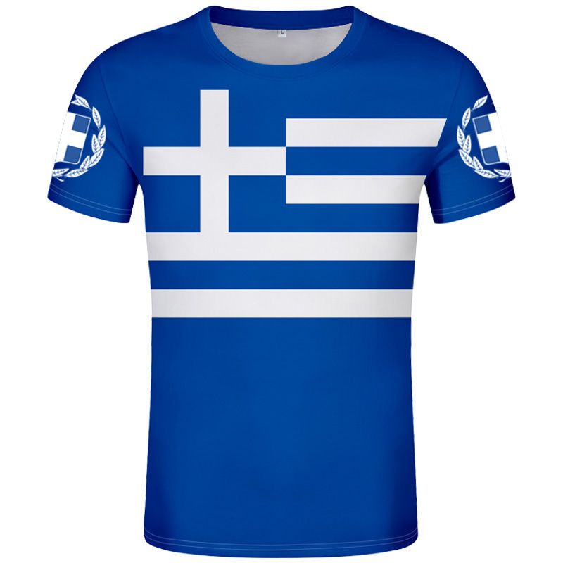 GREECE Male T Shirt Diy Free Custom Made Name Number Grc Tshirt Nation Flag Gr Country Greek 