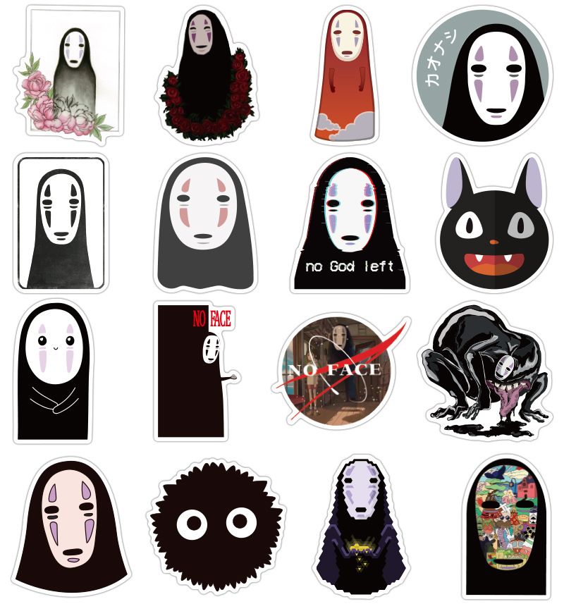 50 PCS Spirited Away MR. no face anime waterproof stickers for Skateboard Suitcase Guitar Luggage Laptop 50 PCS Spirited Away MR. no face anime waterproof stickers for Skateboard Suitcase Guitar Luggage Laptop