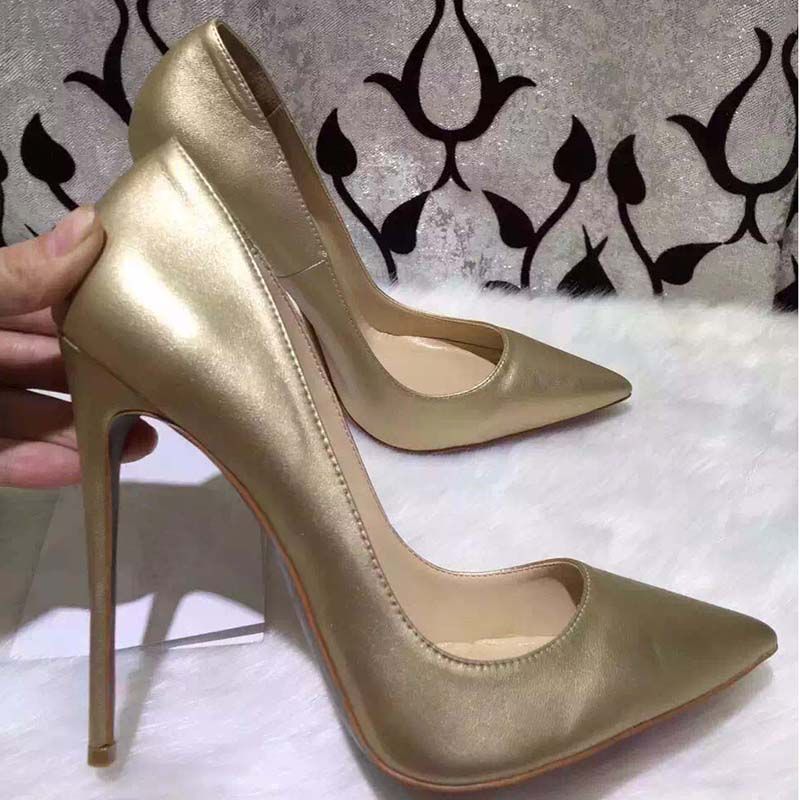 gold red bottom heels