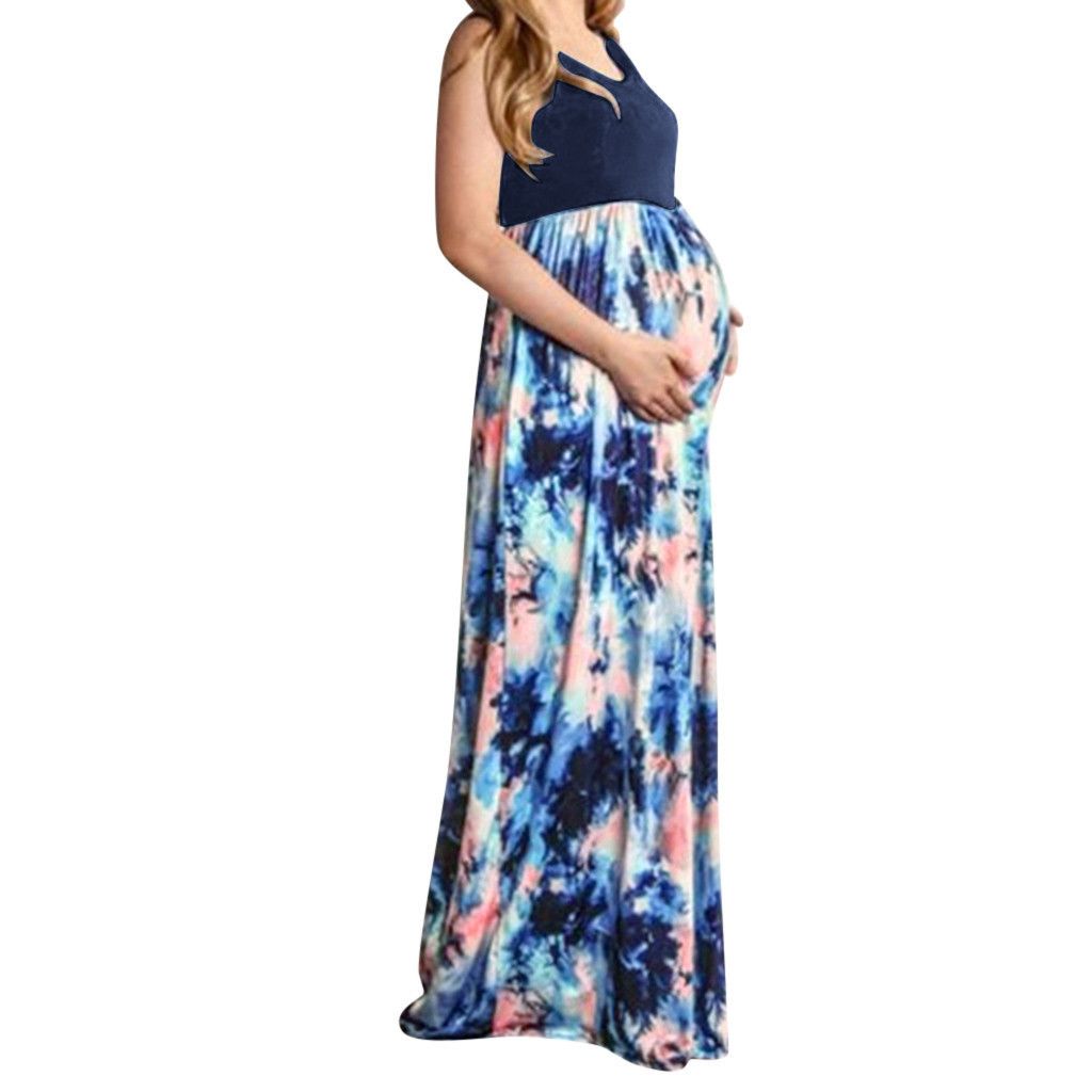 Compra Las Mujeres Vestidos De Maternidad Largo Estampado Floral Chaleco  Elegante Vestido De Enfermería De Verano Fiesta Casual Ropa Embarazada  Vetement Femme 19jun11 Barato | Entrega Rápida Y Calidad | Es.Dhgate