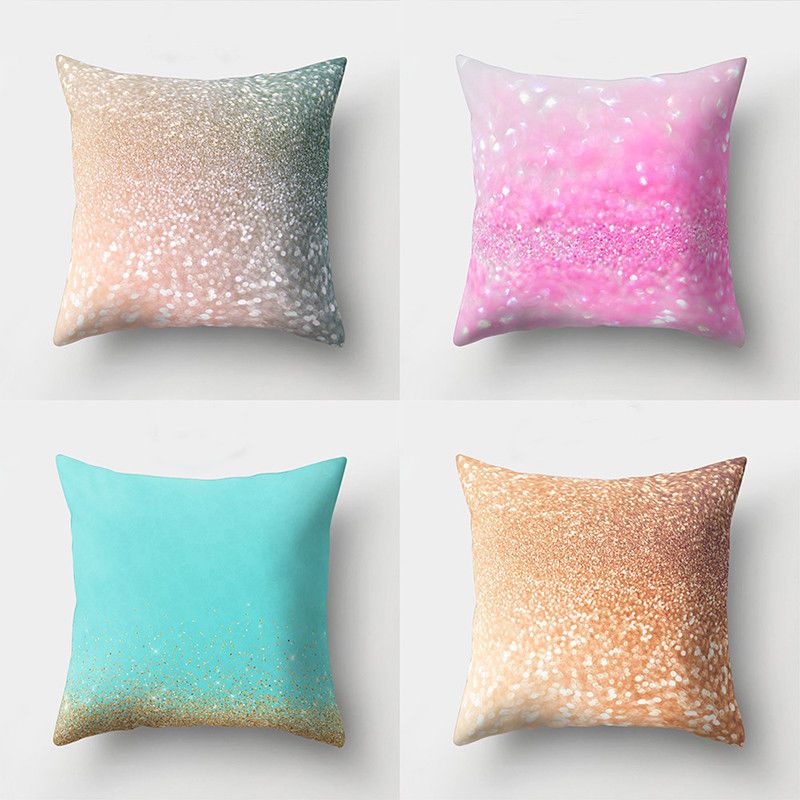 Multicolor Peach Skin Pillow Cover Sofa Waist Throw Cushion Case Home Decor US