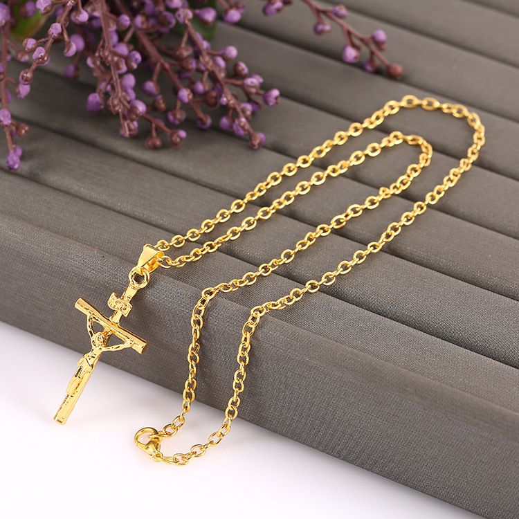 Gold Chain For Men Jesus Piece Trendy 