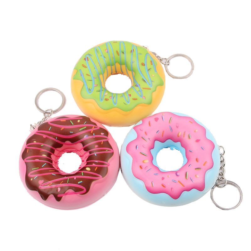 Squishy 8cm Kawaii Soft Keychain Squishy Donut Slow Rebound Squeeze Bun