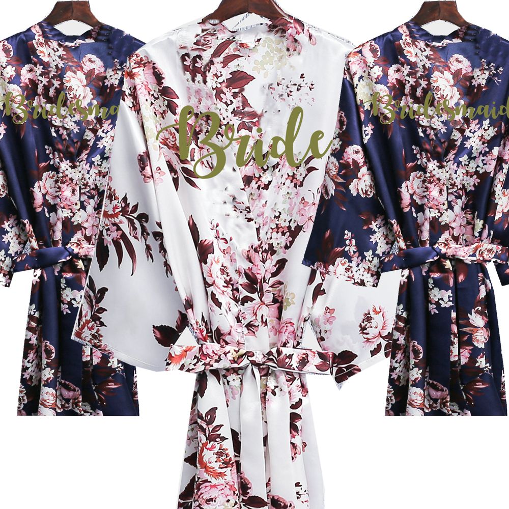 floral bridal dressing gowns