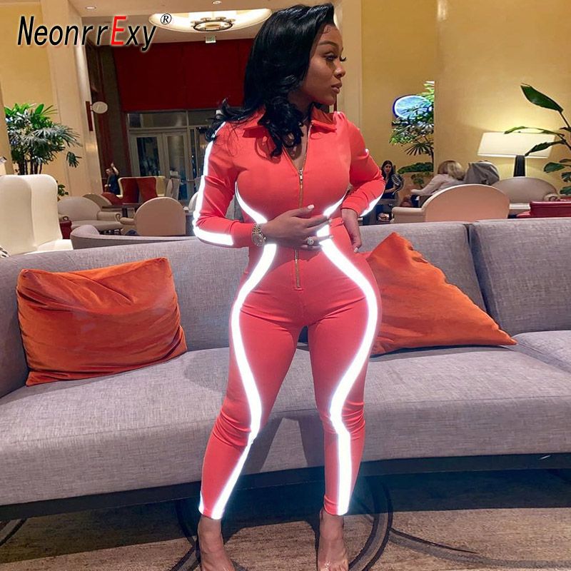 neon orange jumpsuit