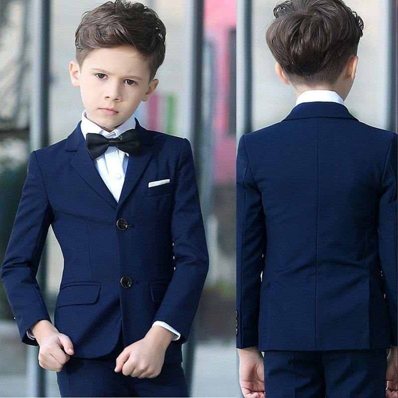Blue Boys Suits Kid Formal Wear For Wedding Party Custom Made Slim Fit