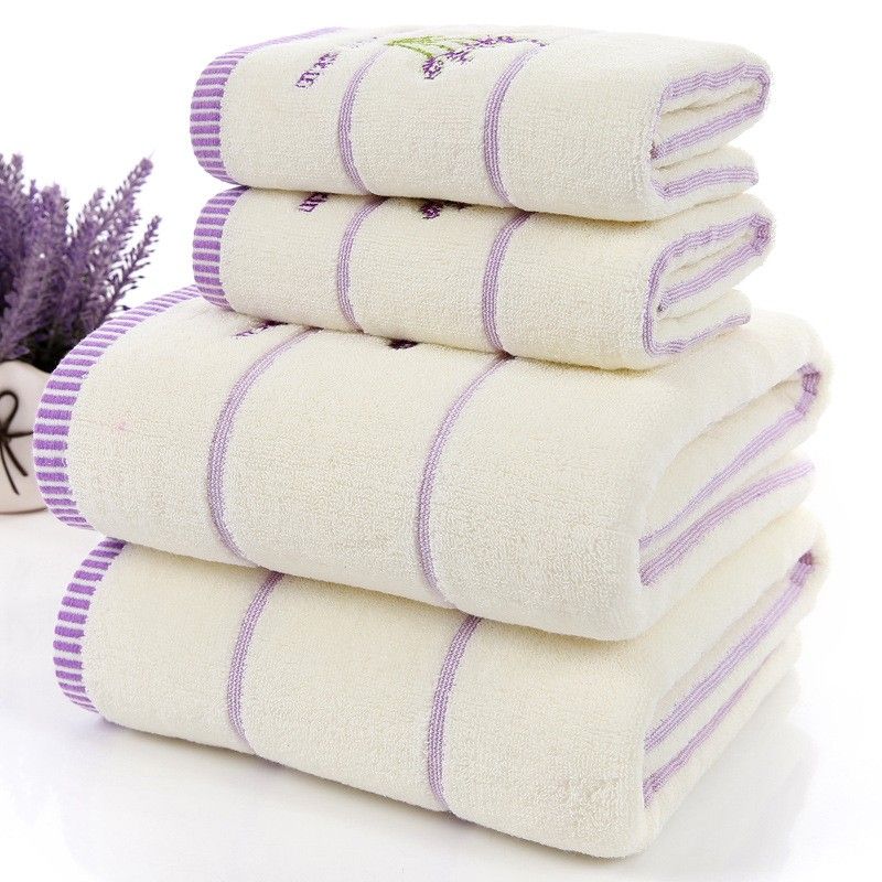 colore: Lavanda 3 pezzi Basics Set di asciugamani ad asciugatura rapida 