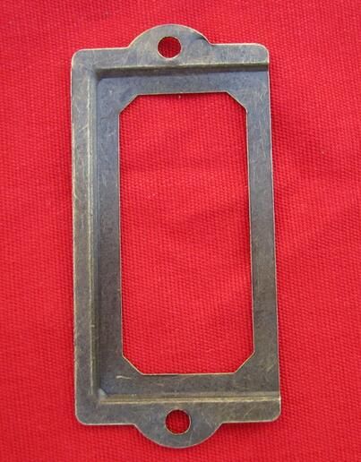 2019 Antique Brass Metal Label Pull Frame Cabinet Drawer Box Case