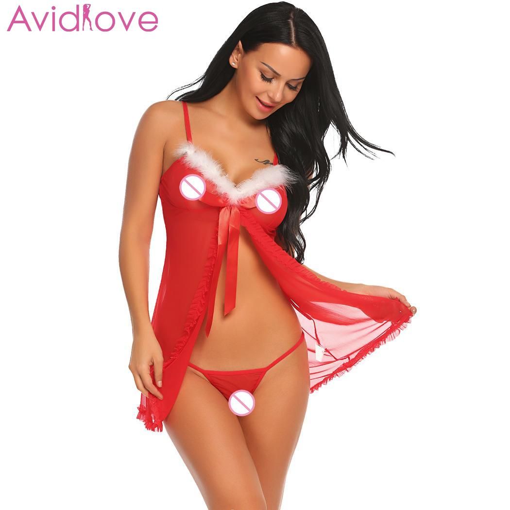 christmas babydoll nightwear