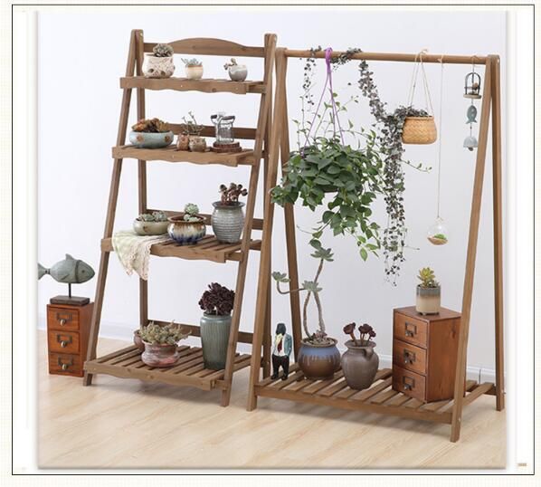 2020 Landing Flower Rack Indoor Flowerpot Stand Solid Wood Flower