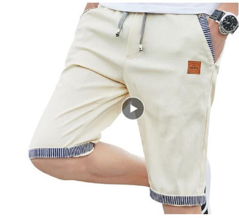 Bermudas Hombre Pantalón Corto De Lino Para Hombre Corte Holgado