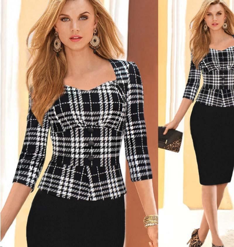 tartan work dress
