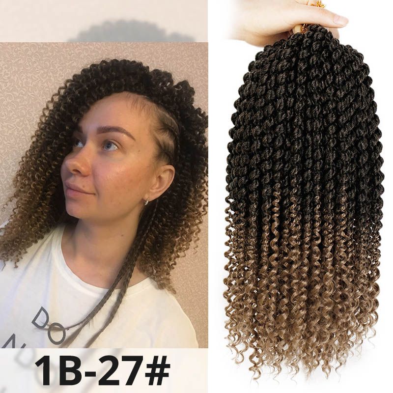 2019 Hot! 14 Inch Marley Braids Ombre Hair Crochet Braid Synthetic Braiding Hair Extensions Braids Curly Crochet Hair Women Locs Twist From