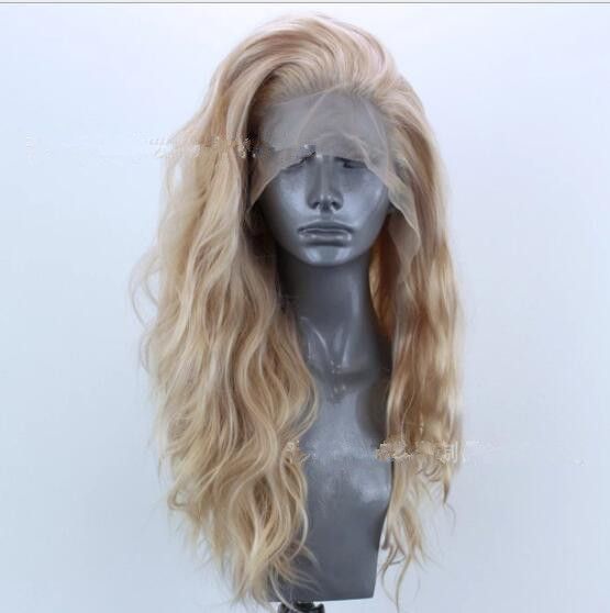 New Style Fashionable Chemical Fiber Wig Long Curly Hair Lace Head