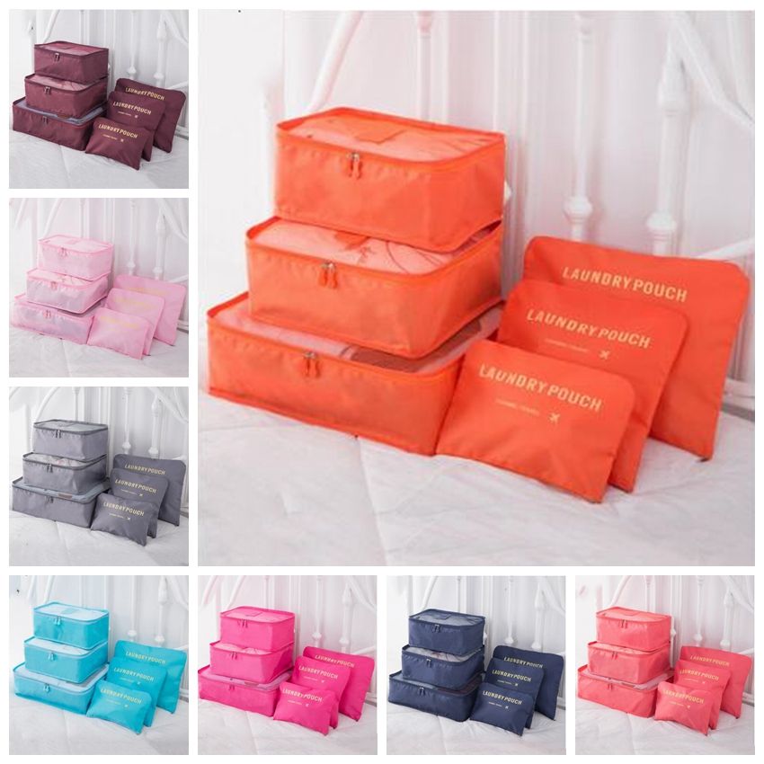 Storage Bags Travel Storage Bag Set Large Capacity Zipper Organizer Bag