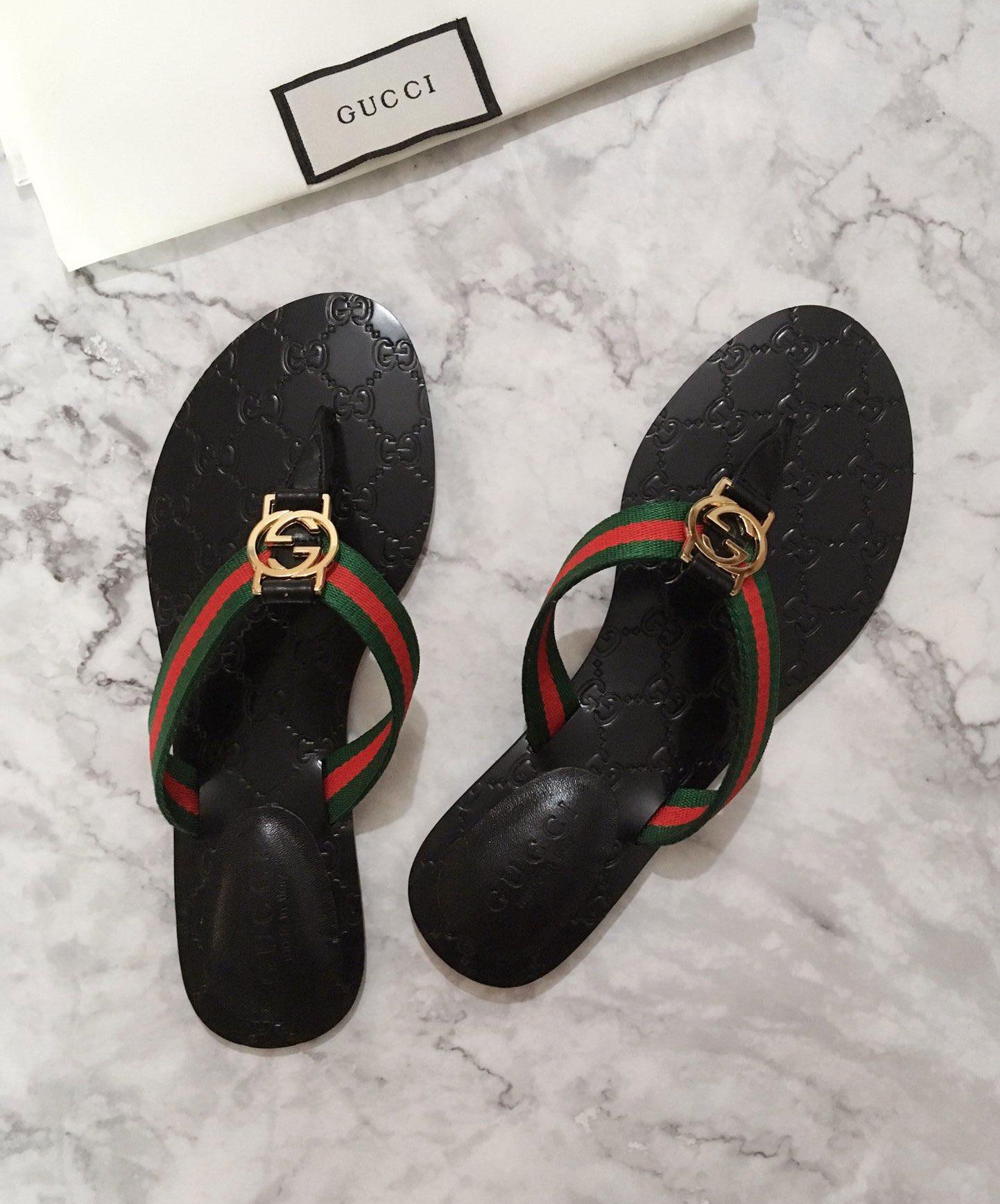 gucci diamond flip flops