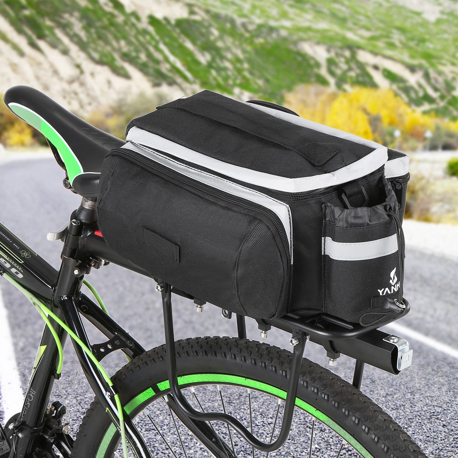 Xinkang Bike Bag Accessories Bicycle Carrier Bag Mtb Bike Rack Bag Trunk Pannier Cycling Multifunctional Large Capacity Travel Bag With Rain Cover Amazon Co Uk Sports Outdoors