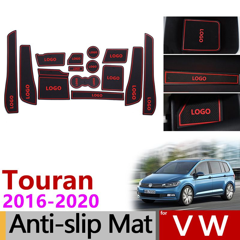 Anti Slip Gate Slot Mat Rubber Cup Mats For Vw Touran 2016 2017