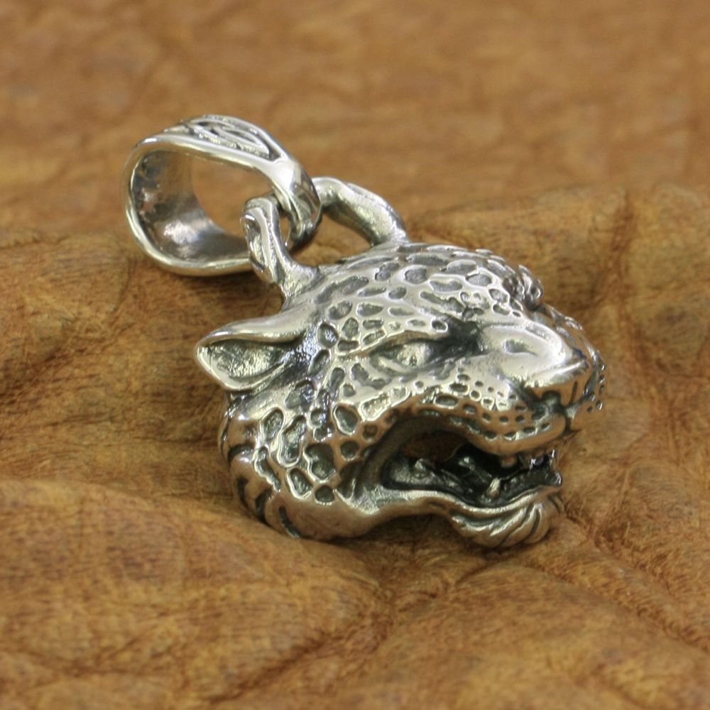 Wholesale 925 Sterling Silver Details Leopard Panther Pendant Mens ...